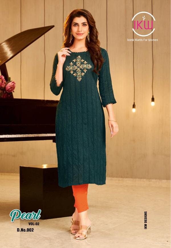 Ikw Pearl Vol 2 Viscose Silk Designer Exclusive kurti Collection